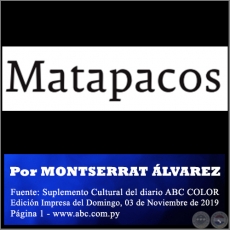  MATAPACOS - Por MONTSERRAT ÁLVAREZ - Domingo, 03 de Noviembre de 2019